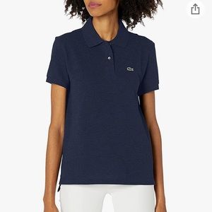 Lacoste Navy Classic Fit Short Sleeve Petit Piqué Polo Size 38 EU / 6 US